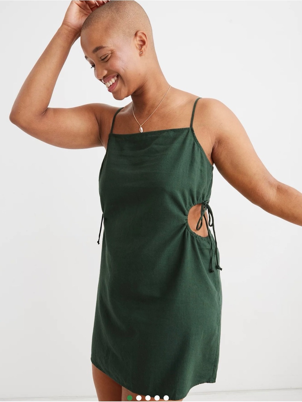aerie Dark Green Cutout Mini Dress